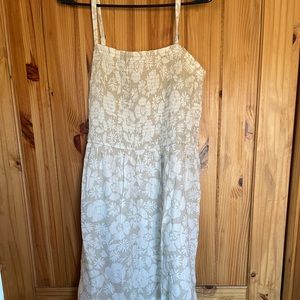 Gap Smocked Midi Dress Large Tall NWT